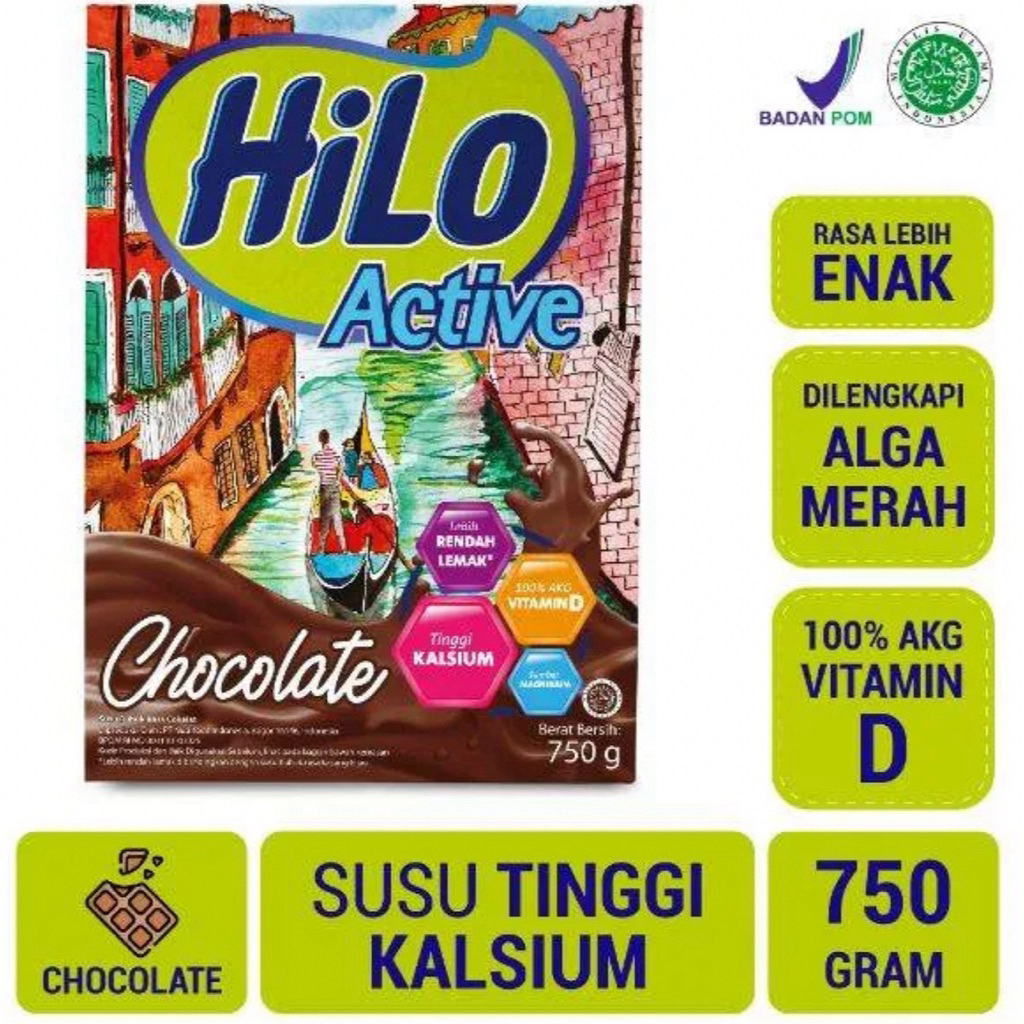 HILO ACTIVE CHOCOLATE 750gr SUSU HILO ACTIVE CHOCO