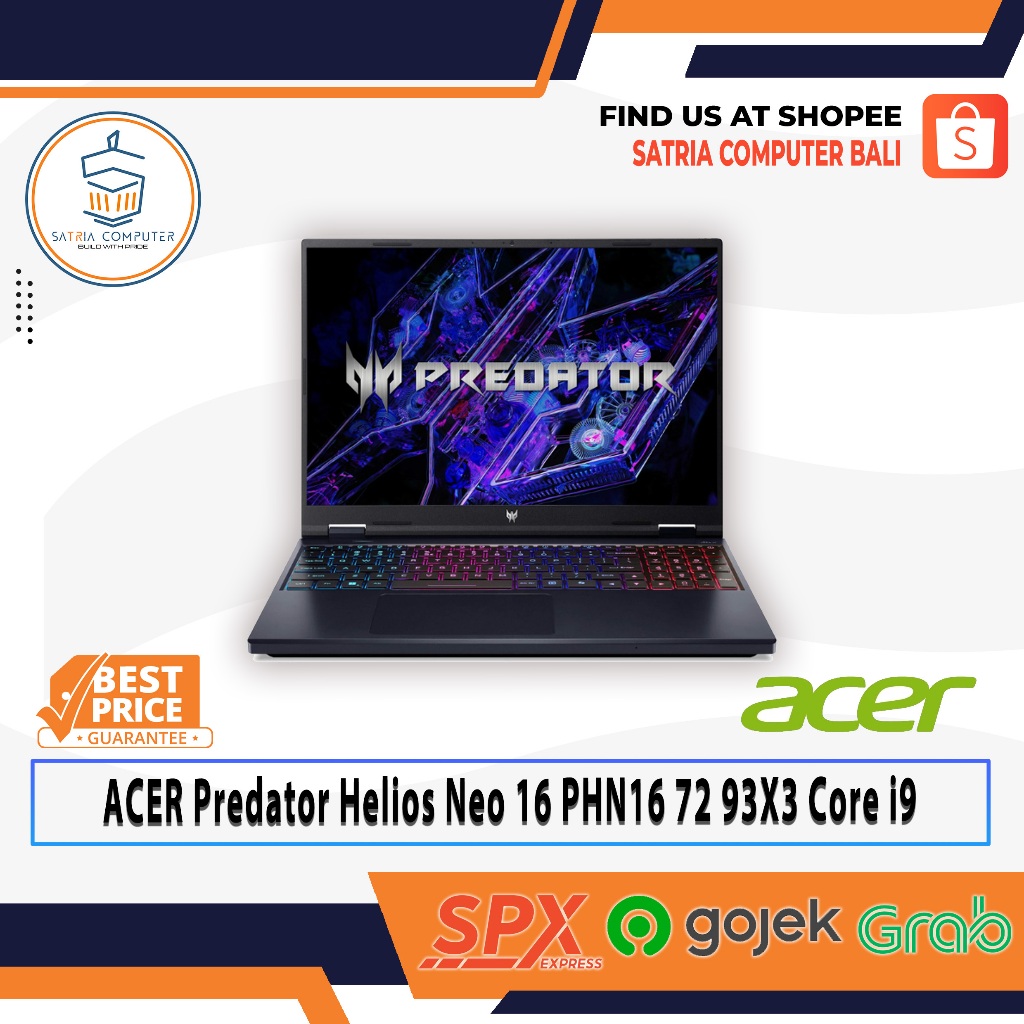 ACER Predator Helios Neo 16 PHN16 72 93X3 Core i9