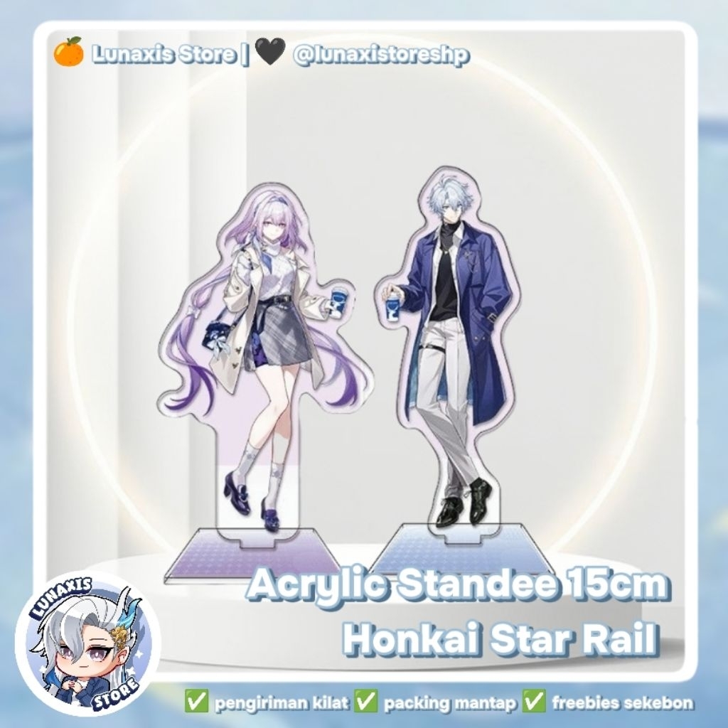 Merch Akrilik Standee 15cm Honkai Star Rail Castorice Phainon Kolaborasi GoodMe Anime Cartoon Game (