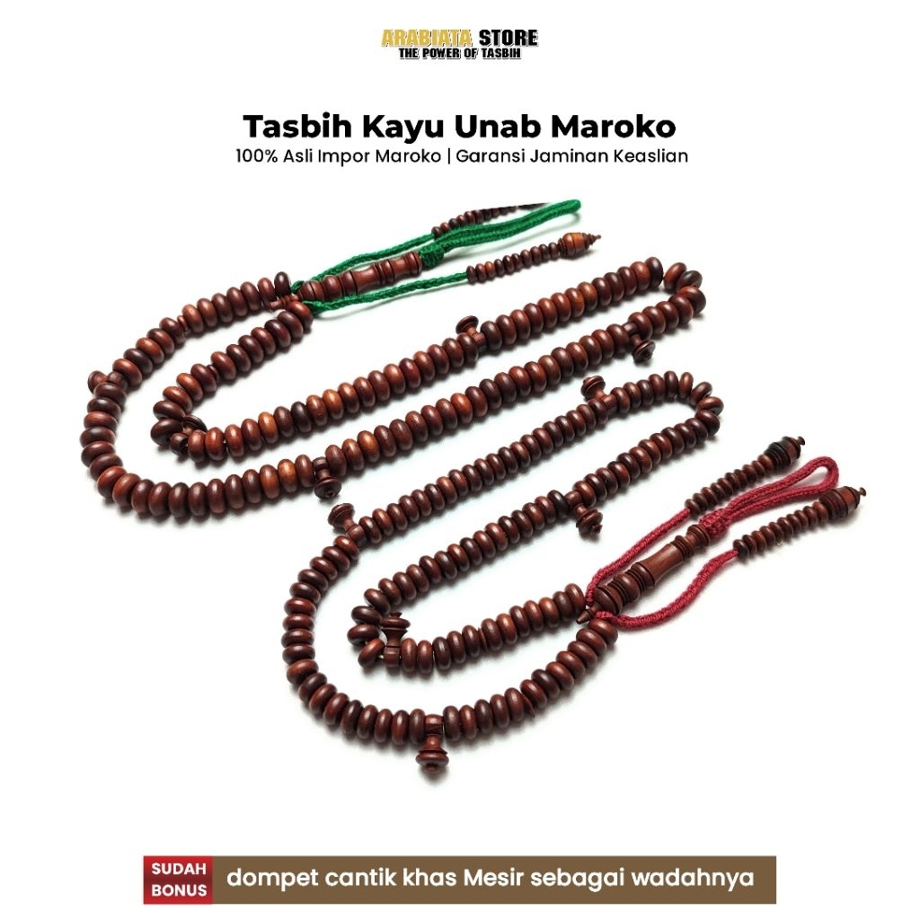 Tasbih Unab Maroko 100% Asli Tasbih Tijani