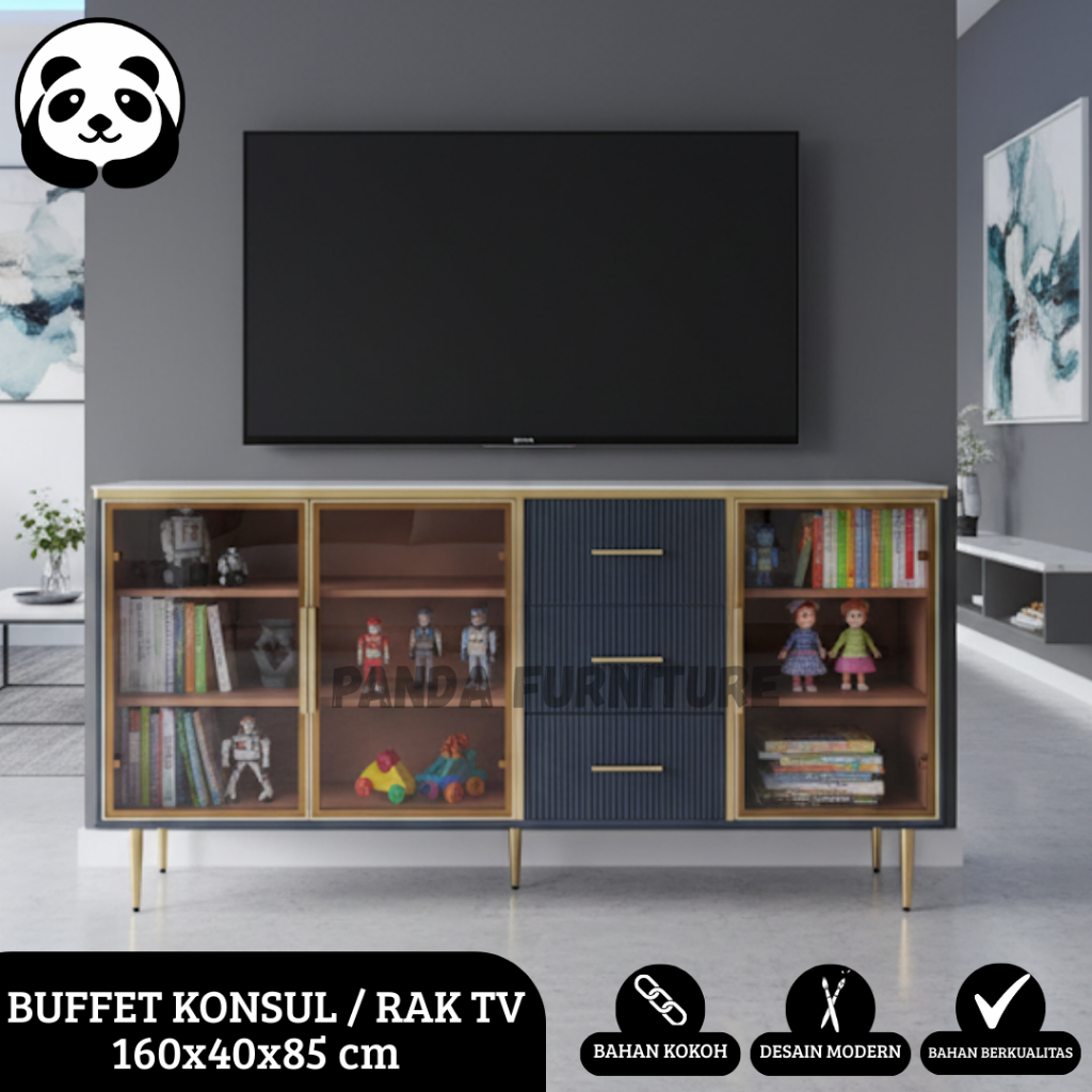BUFFET KONSUL IMPORT / BUFFET TV IMPORT / BUFFET MULTIFUNGSI / MEJA BUFFET TV MEWAH BERKUALITAS