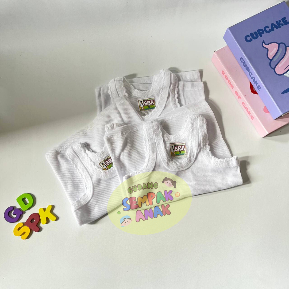 Kaos Dalam Anak Putih Motif Garis 0-10 Tahun Singlet Anak Perempuan Laki-Laki