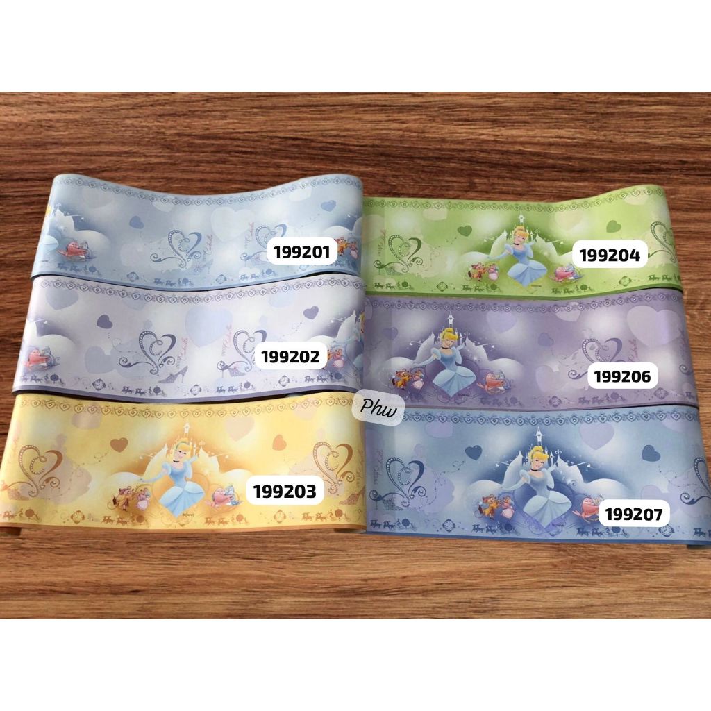 Wallpaper Dinding Border List Princes Biru Hijau Kuning Disney Pembatas Wallpaper