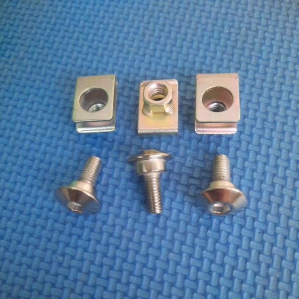 baut 10 spakbor/hugger vario plus klip  m6 (paket 3set)