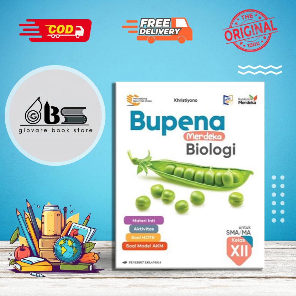 BUKU BUPENA BIOLOGI KELAS 12 ERLANGGA KURIKULUM MERDEKA ORIGINAL | BUPENA MERDEKA BIOLOGI KELAS 12 E