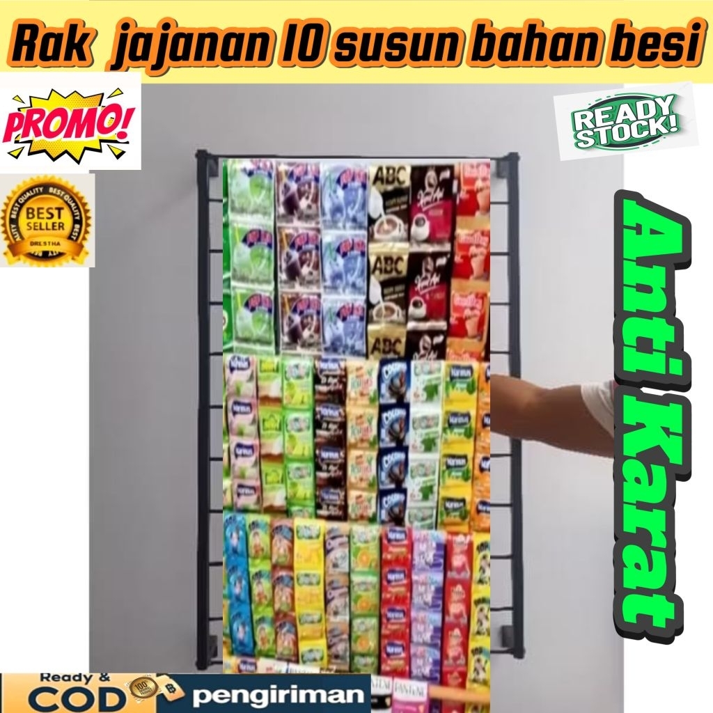 RakChiki/Rak Rak jajanan/Rak gantung10susun Bahan besi AntiKarat