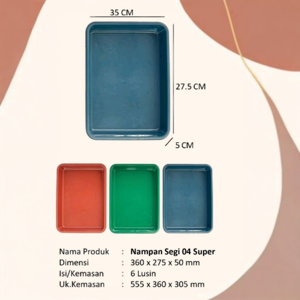 NAMPAN PERSEGI PANJANG 04 SUPER / NAMPAN SEGI TEBAL/NAMPAN PLASTIK