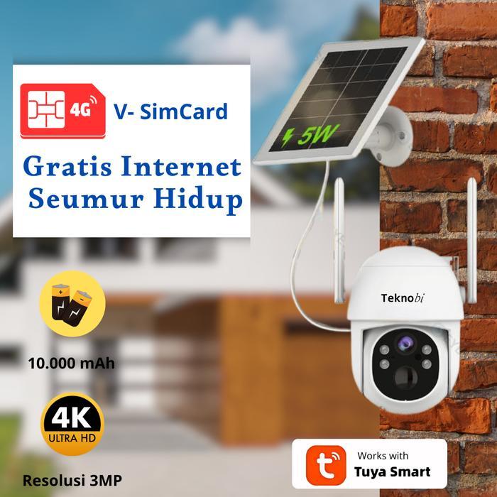 Kamera CCTV Outdoor  Waterproof Buat Kebun Pakai Sim 4G Gratis Seumur Hidup Tanpa WiFi dan SimCard