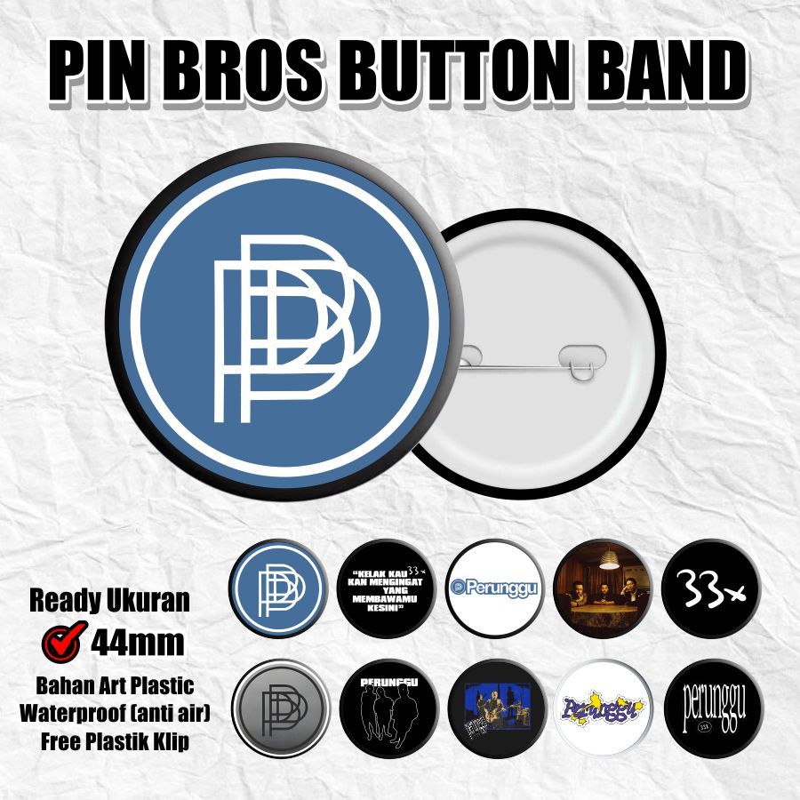 SyndicateMusicMerch Pin Bros Perunggu Band 44mm Aksesoris Fashion Unik Murah | Pin Bros Perunggu Bis