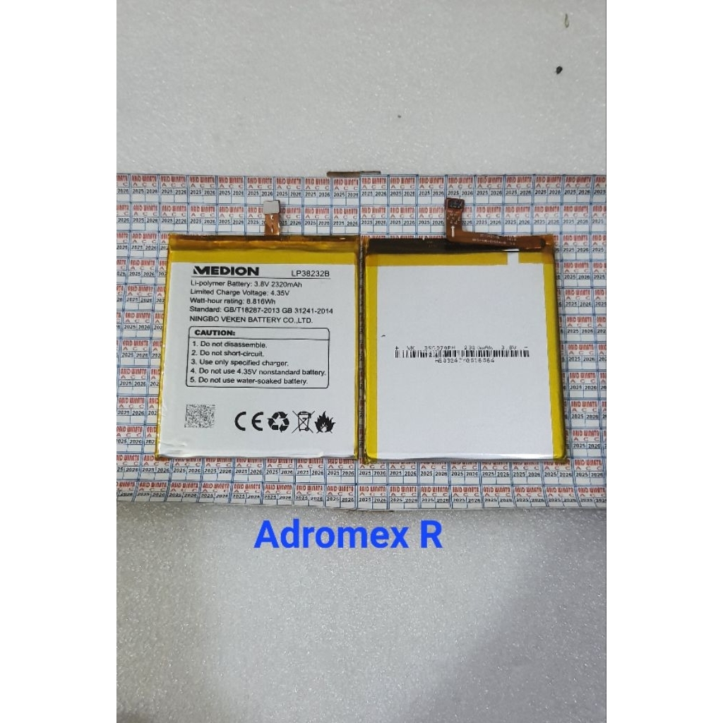 Baterai Andromex R2 LP3823B  original