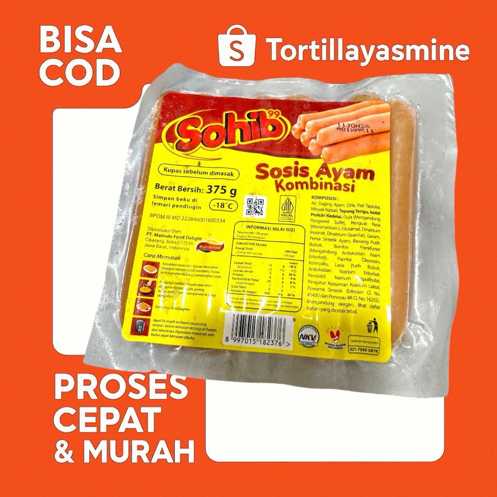 sohib sosis ayam kombinasi 375g