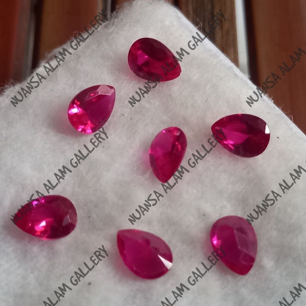 Grand Collector Selection Batu Permata Merah Delima Ruby Rose Bangkok 9 Mohz Pear Cutting Tetes Air 