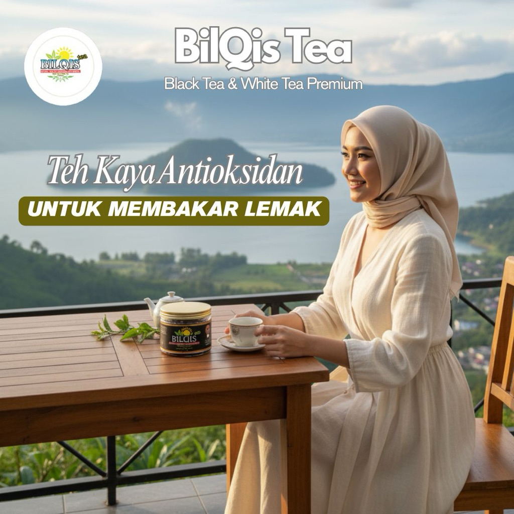 BILQIS TEA - Teh Hitam dan Teh Putih Premium, Teh Kaya Antioksidan Membantu Untuk Membakar Lemak