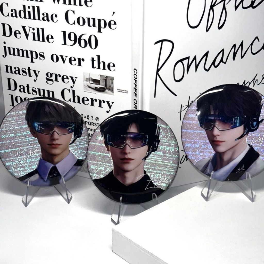 [READY] Love and Deepspace Cyberpunk Series Pin Badge Rafayel Zayne Xavier 75mm