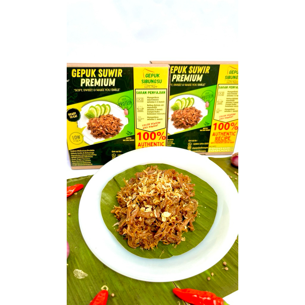Gepuk Sibungsu - Resep Asli Priangan 1989 | Empal Sapi Suwir Praktis & Rendah Lemak | 100gr