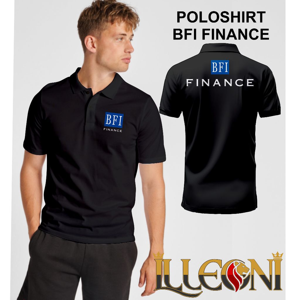 S -3XL POLO BFI FINANCE SABLON 2TITIK DADA DAN BELAKANG / POLOSHIRT BAJU KERAH UNTUK PRIA DAN WANITA