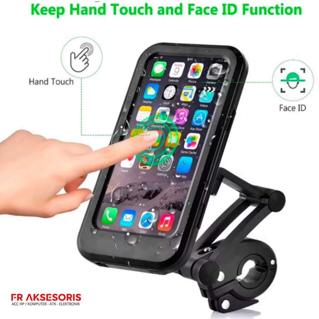 Holder Motor Waterproof Holder Hp Motor waterproof Dudukan hp Motor / Sepeda Stand HP motor