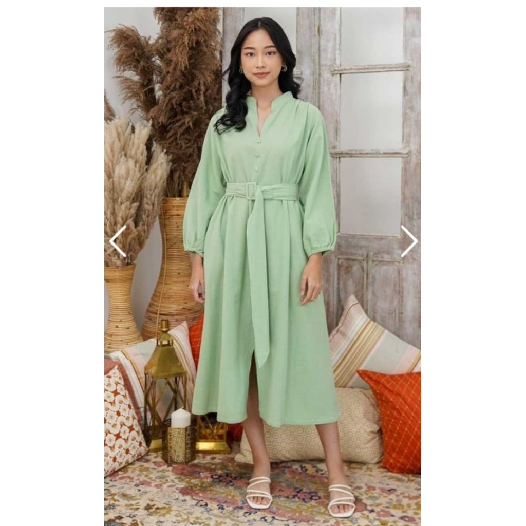 Dress Tunik linen Sage Beatrice Clothing