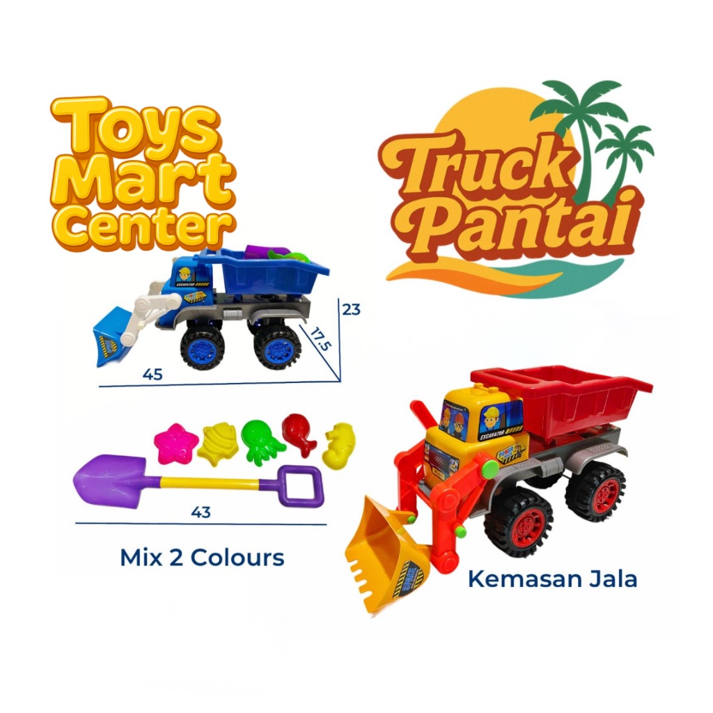 [ TOYSMART ] - Mainan Truk Pantai Jumbo / Truk Molen Mixer Jumbo / Truk Tangki Jumbo / Pemadam Jumbo