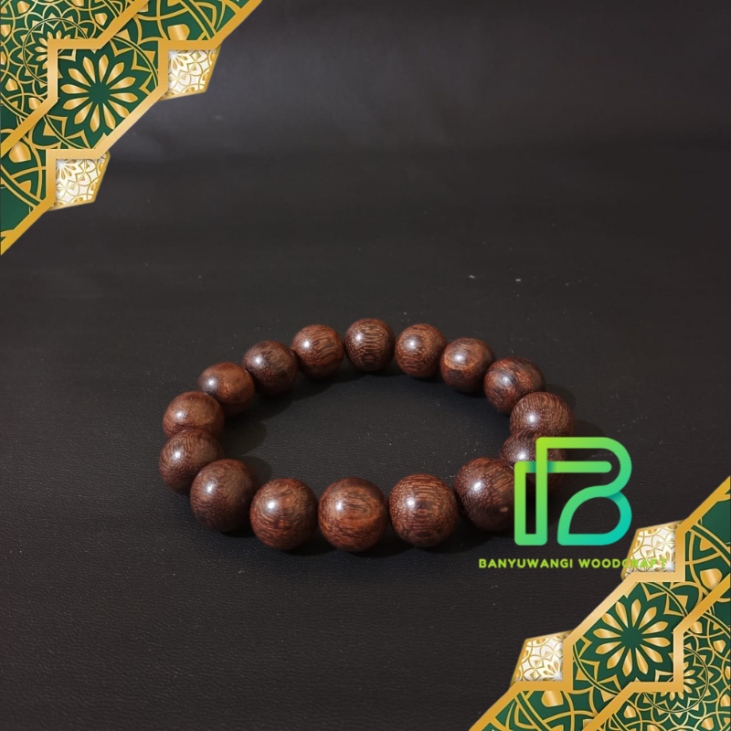 Gelang Kayu Galih Asem Jawa Asli 12 mm Banyuwangi Woodcraft