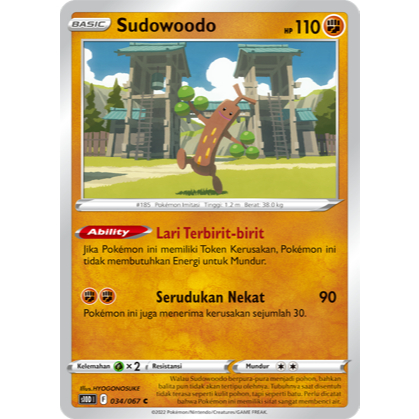 Sudowoodo C s10d 034/067 - Pengamat Waktu - POKEMON TCG INDONESIA
