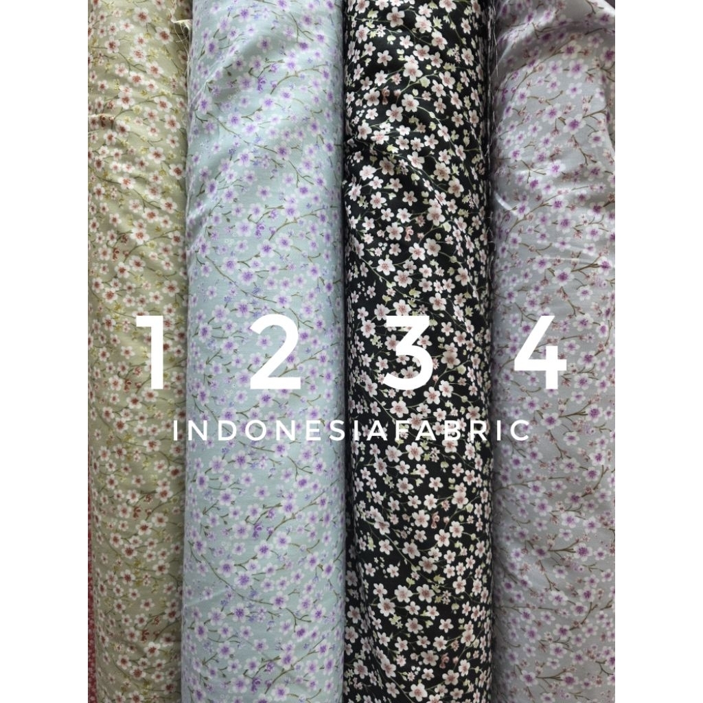 Kain Katun Jepang motif KJ483 tokai senko japan design ori bahan gamis tunik mukena daster piyama ke
