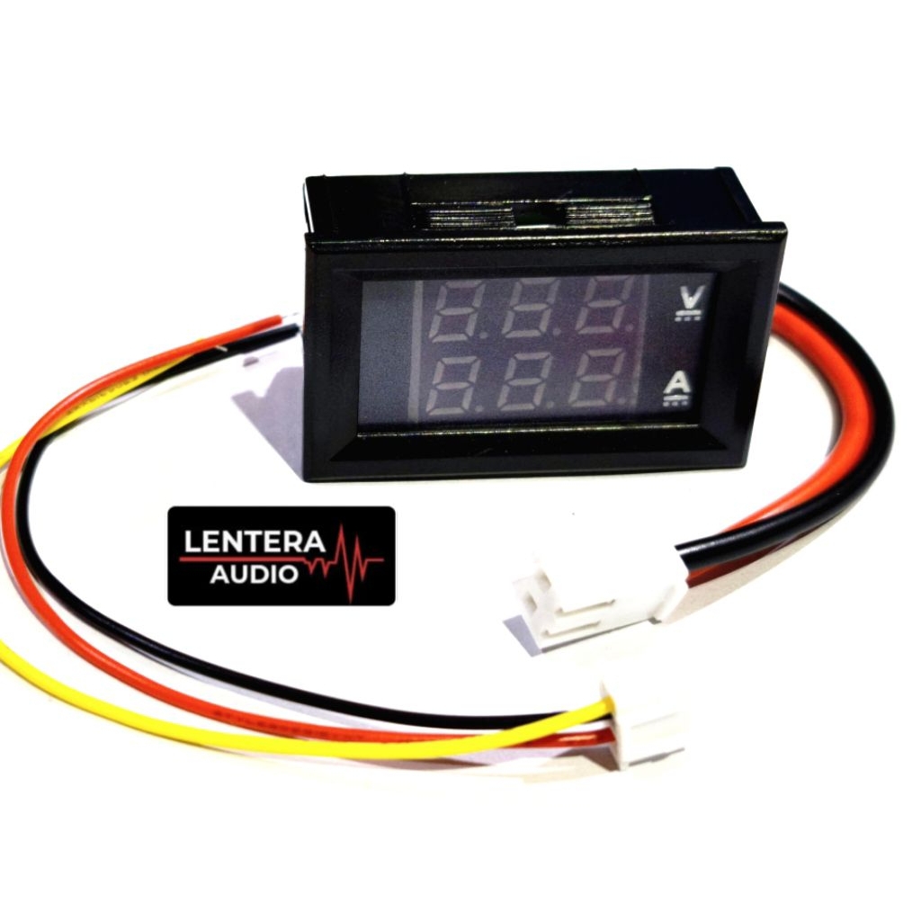 DIGITAL VOLTMETER VOL METER DC 4,5-100V + Amper 10A 3 DIGIT Alat Ukur Volt dan Arus Amper