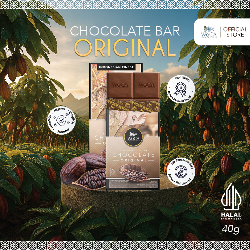 WoCA Cokelat Original Premium Chocolate Bar 40 gr
