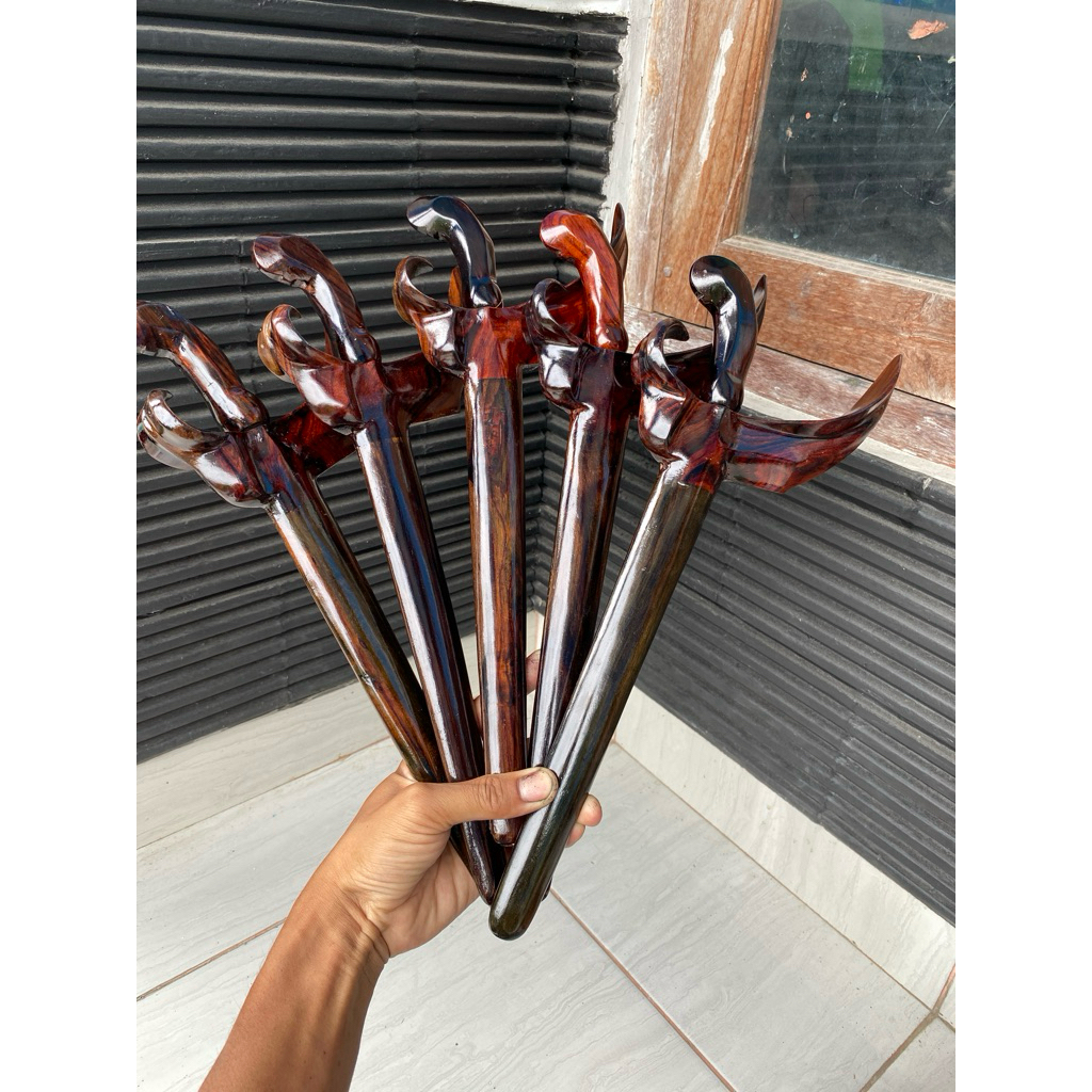 warangka ladrang solo iras sambung kayu sonokeling pjg 30cm lubang bor