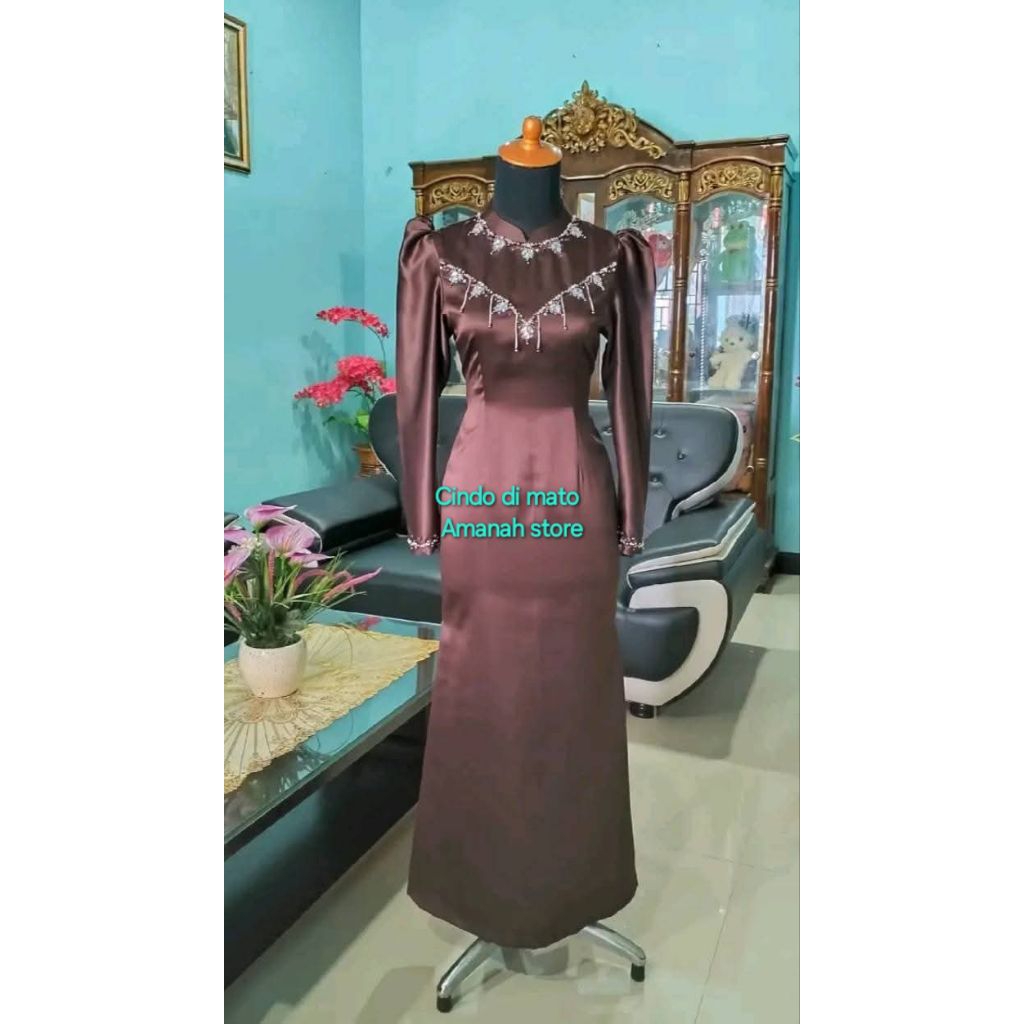 baju gamis /drees semi duyung wanita kekinian