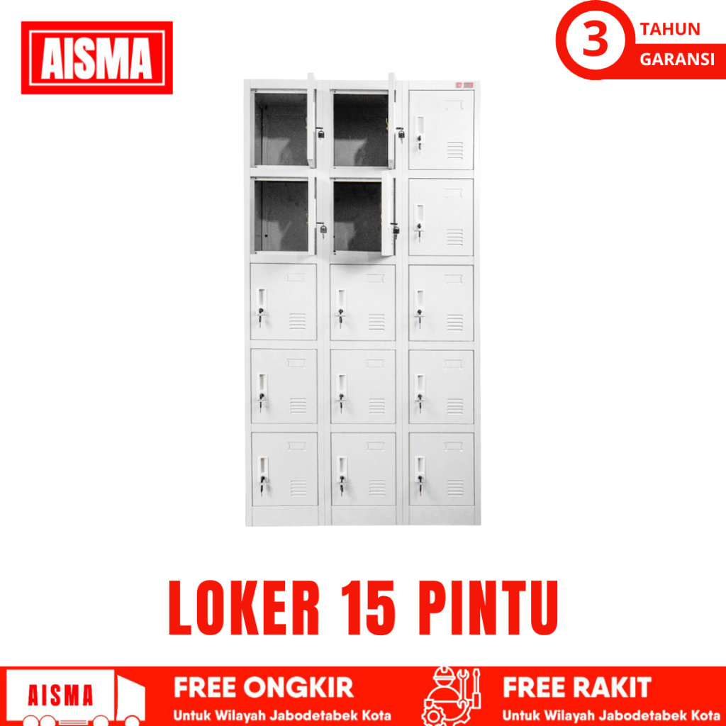 AISMA Loker 15 pintu - Loker Sekolah Loker Karyawan