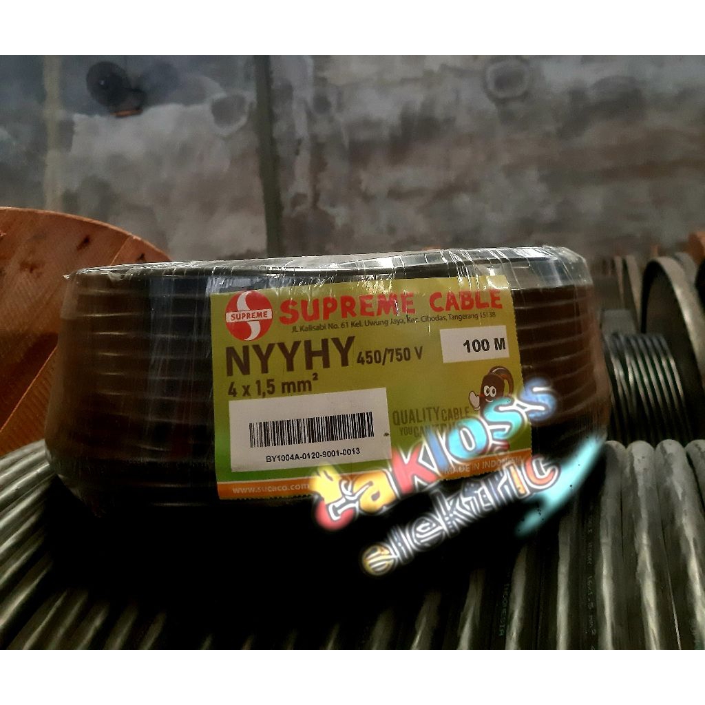 Kabel Listrik Serabut Supreme NYYHY 4 x 1.5 mm 100 meter Hitam Kabel Listrik Serabut NYMHY 4x1.5 mm
