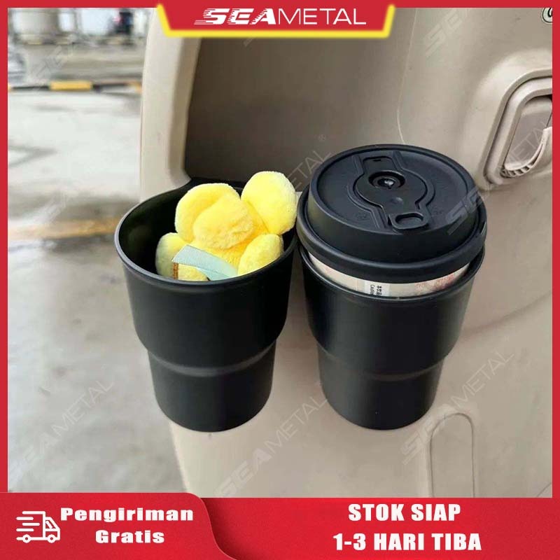 SEAMETAL Holder Botol Motor Universal Beat Mio Vario Tempat Minum Hitam Anti Getar Mudah Pasang