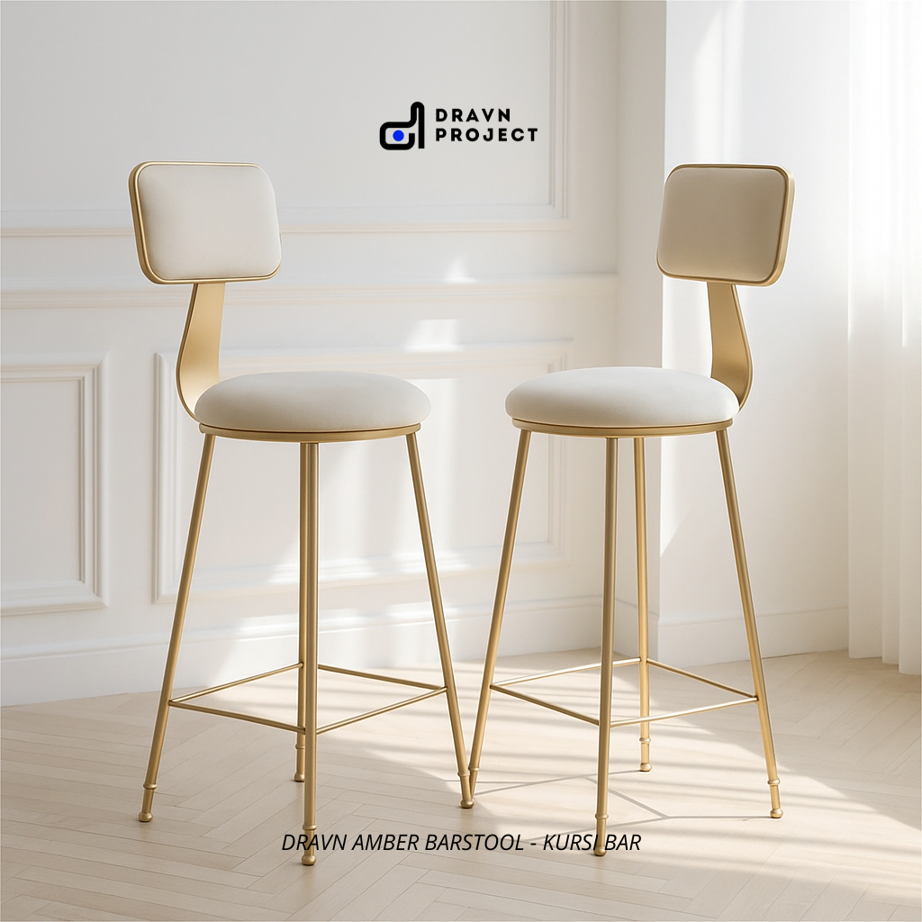 DRAVN AMBER BARSTOOL - Kursi Bar Industrialis Minimalis