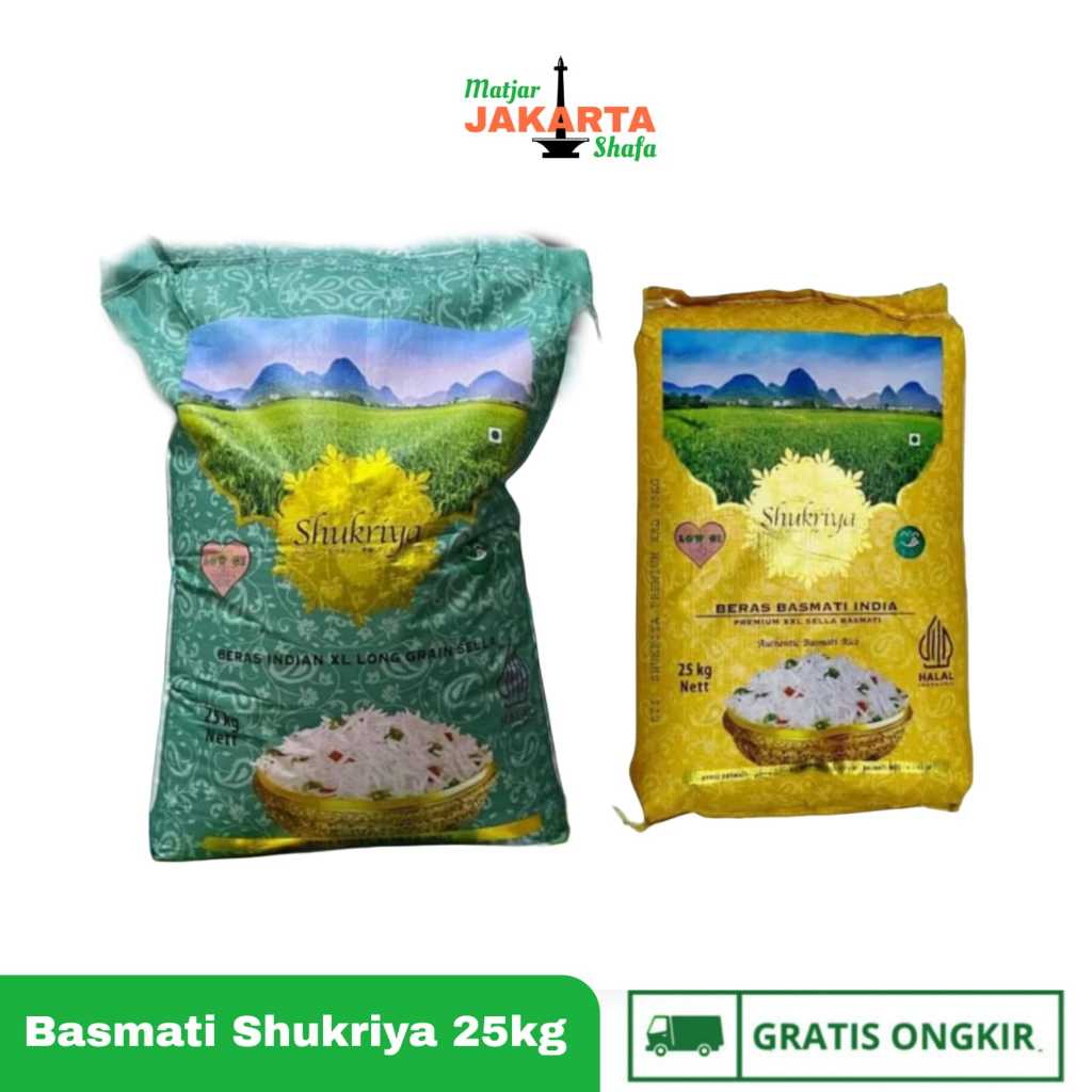Shukriya Basmati 25kg Premium Gold Sella Beras Basmati Kebuli Premium