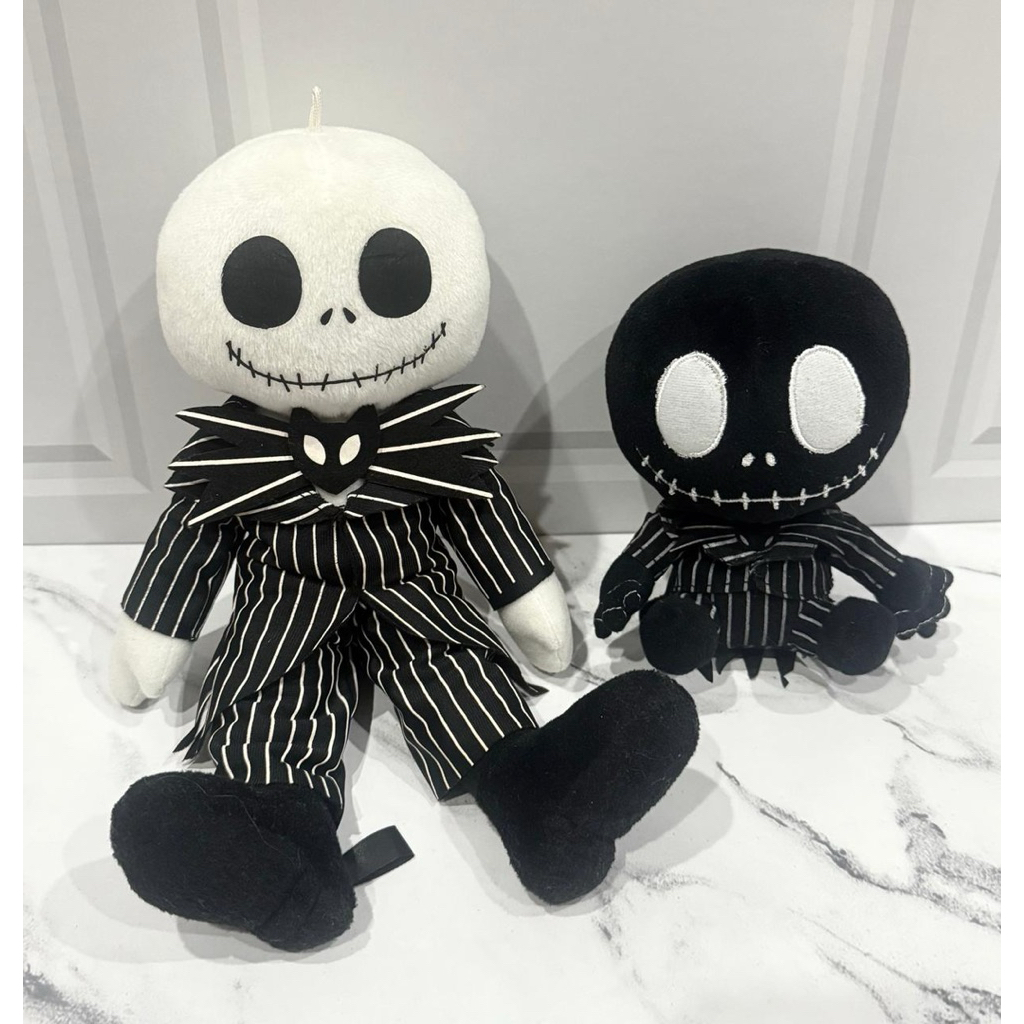 Boneka Plushie Jack from Nightmare Before Christmas Putih & Hitam Disney Sega