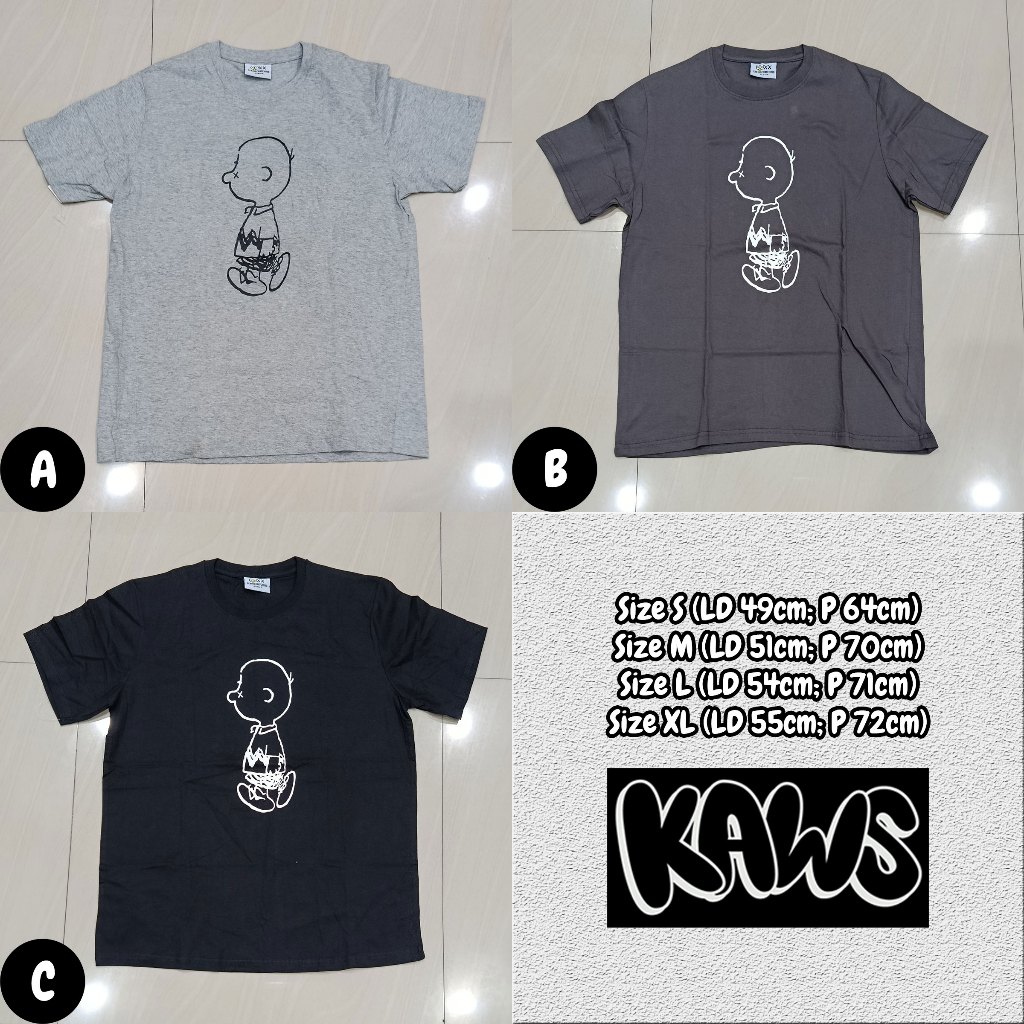 Kaos UNIQLO XX KAWS Casual Pria Wanita (060722-B02)