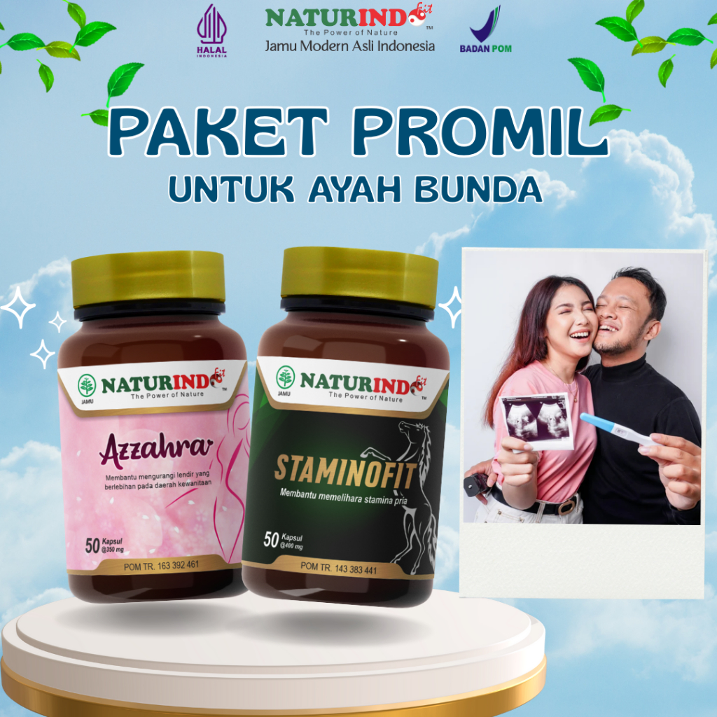 Naturindo Paket Promil Herbal Alami Program Hamil Suami dan Istri Penyubur Kandungan Hamil Pejuang G