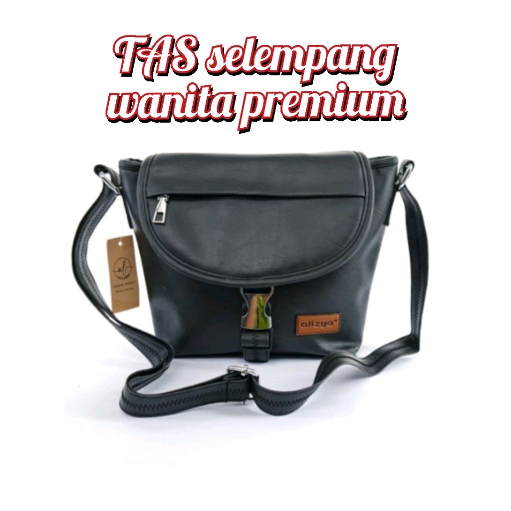 Tas slempang wanita Marina, tas slempang kulit sintetis tebal halus by alizia 7lash