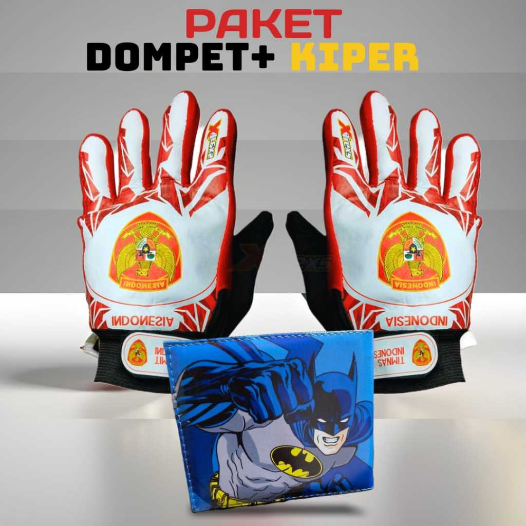 LEATHET Sarung Tangan Kiper Anak Lengket SARUNG TANGAN PAKET DOMPET