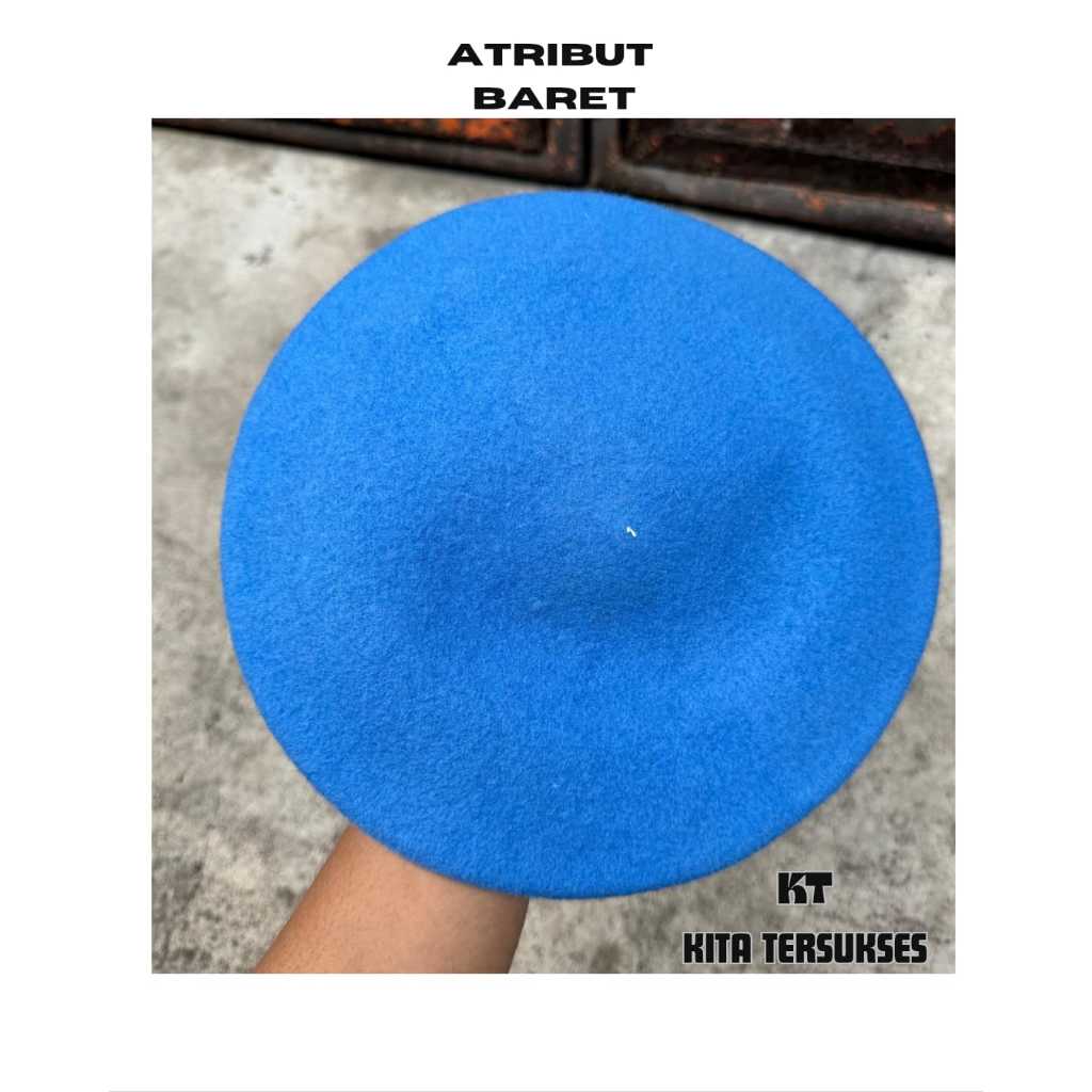 Baret provos polri camel/topi baret biru prov