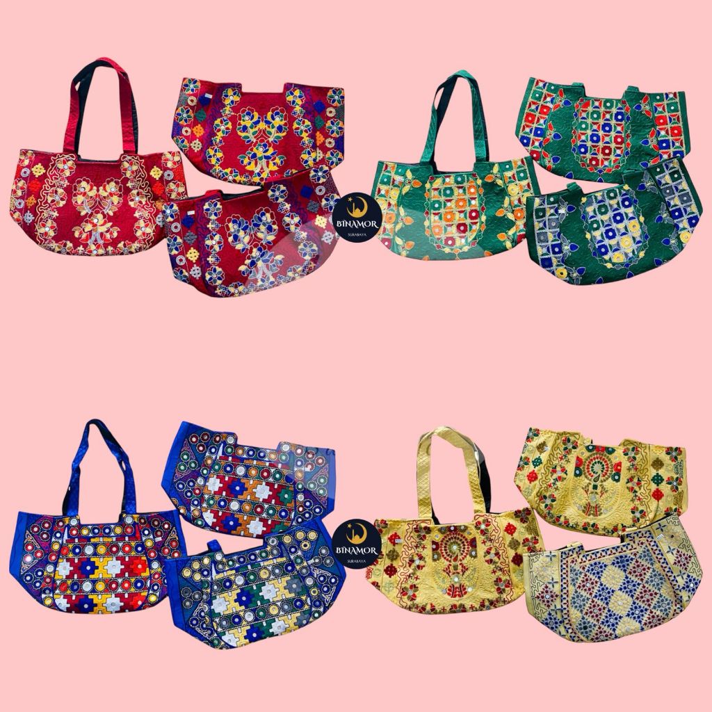 Tas Jinjing | Totebag Pakistan Original Bordir  Uk.29cmx49cm ( Besar )