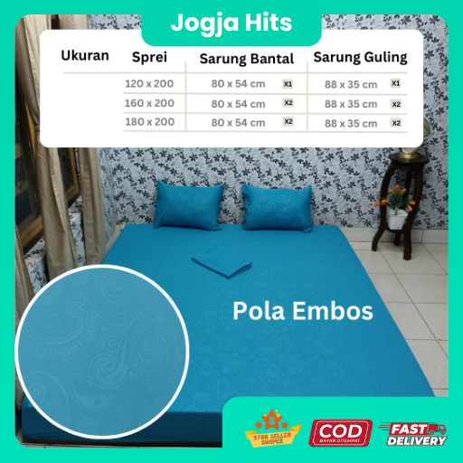Sprei Polos Embos Uk 120 160 180 - Sprei Embos Uk 180 x 200 - Sprei Premium Embos