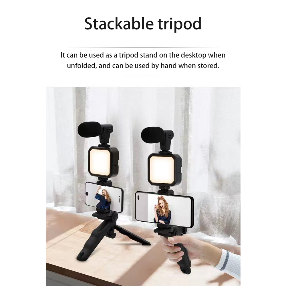 Vlog Kit 3in1 Perlengkapan Vlogging Kit 3 in 1 Alat Set  Murah Lengkap Mic Vlog Youtuber Vlogger