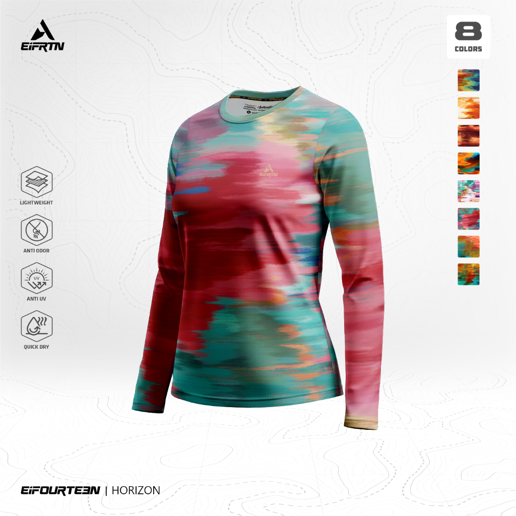 Eifrtn Baju Kaos Jersey Olahraga Lengan Panjang Wanita Padel Badminton Sepeda Lari Running Voli Spor