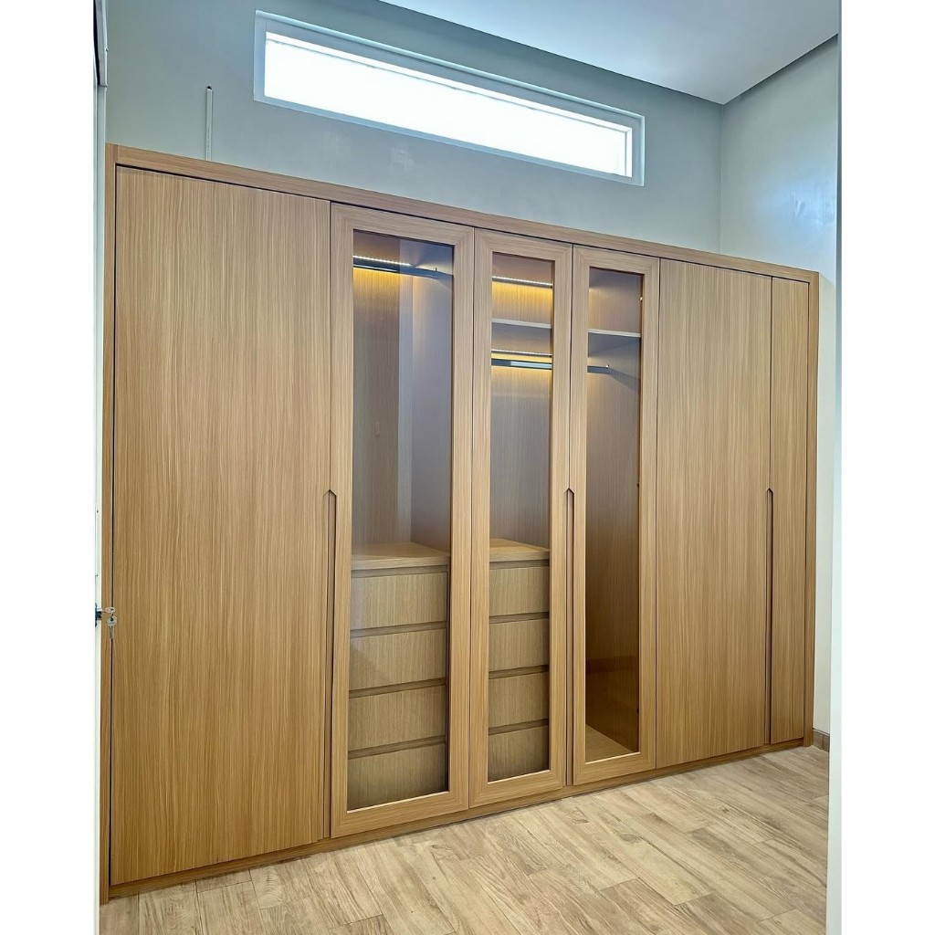 Lemari Baju Custom Multiplek finish HPL Minimalis