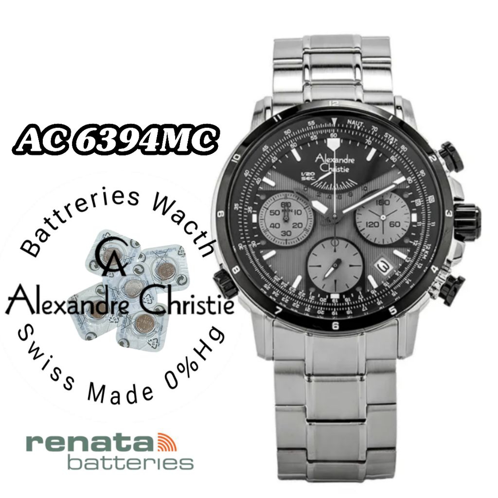 battrai jam tangan Alexandre Cheistie 6394MC battrai jam tangan
