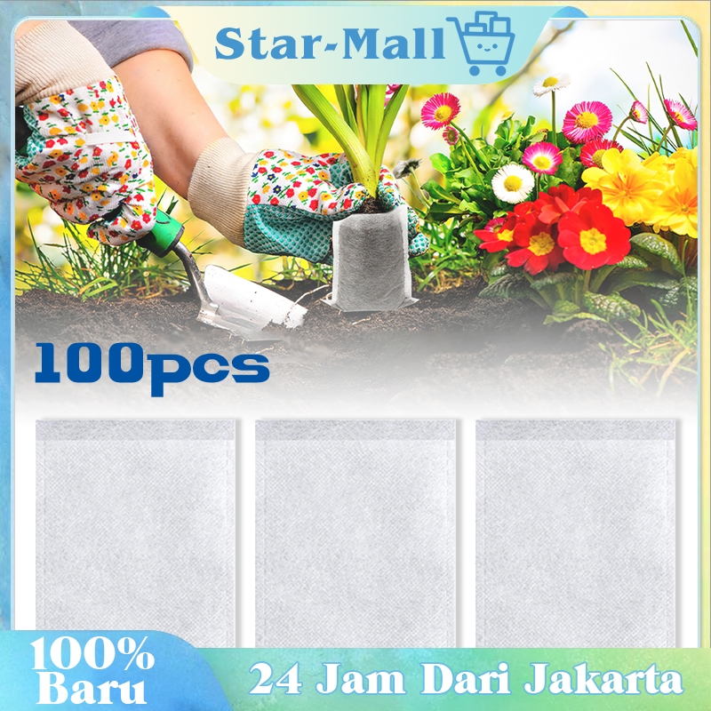 100 Lembar Polybag Semai Benih Polibag Semai Bibit Sayuran Polybag Semai Cabai