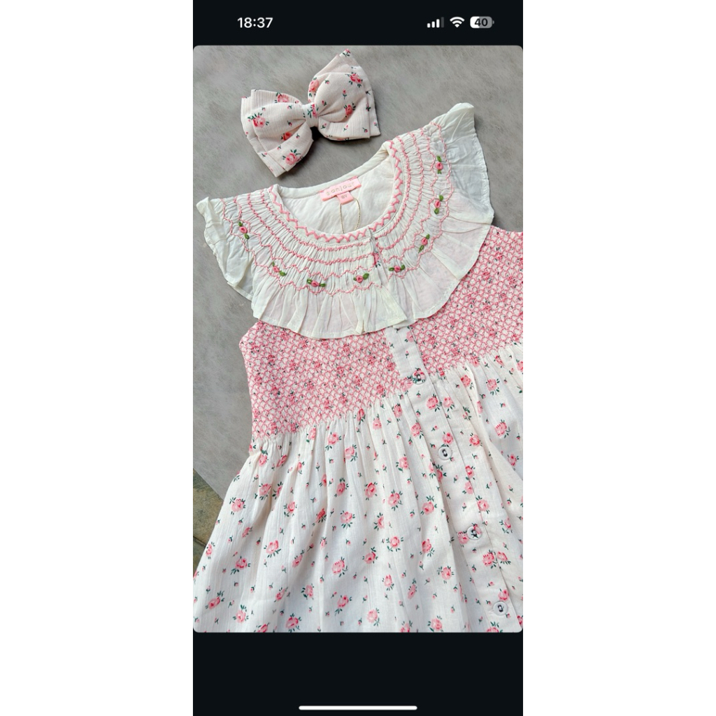 Bonjour Diary Rosa Bloom Print Crepe