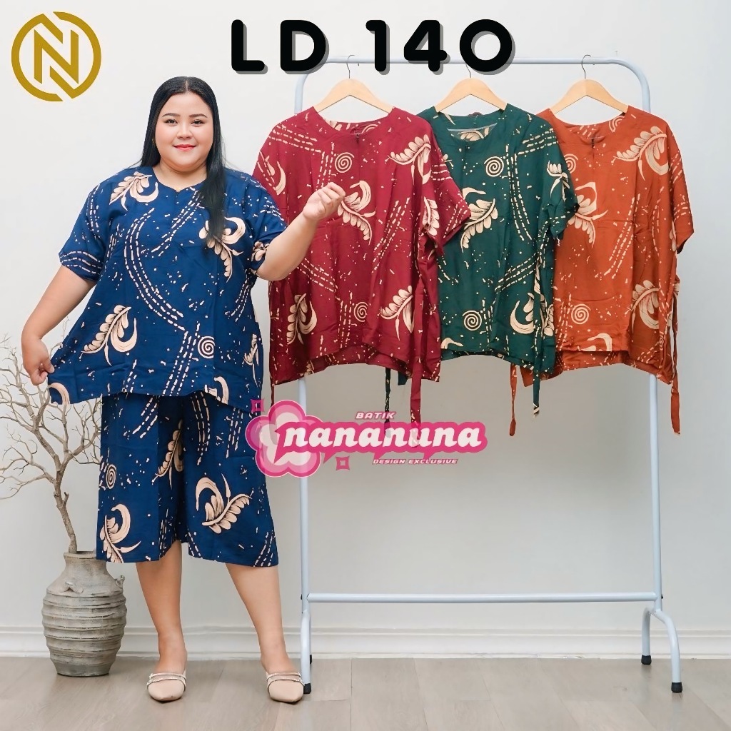 SETELAN VIRGI LD 140CM/SETELAN CELANA PENDEK RAYON JUMBO setelan gogo jumbo ld 140